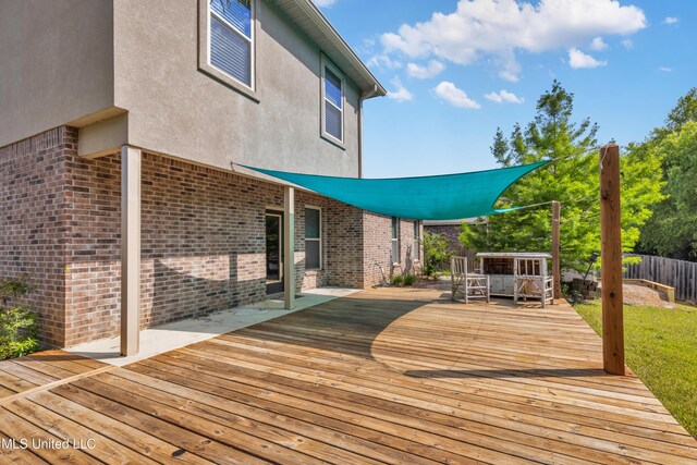 832 Reunion Place Cir, Biloxi, MS 39532 - wooden terrace featuring outdoor dining area