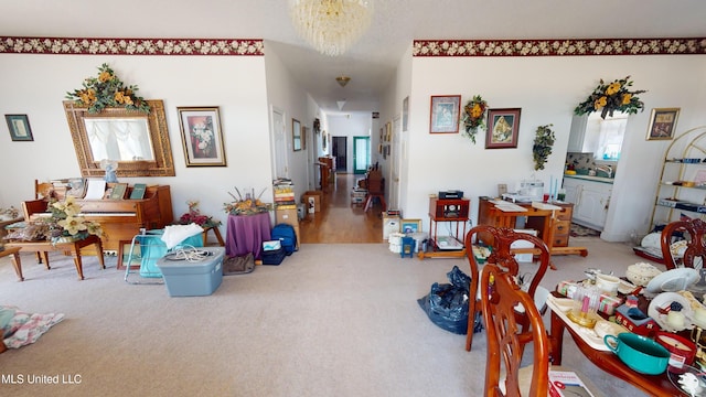 4385 Stringfellow Rd, Lucedale, MS 39452 - interior space featuring a notable chandelier