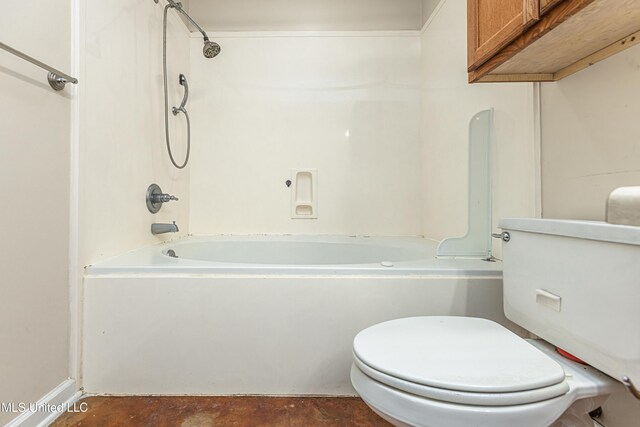 159 Basswood Cir, Brandon, MS 39047 - full bathroom featuring shower / tub combination and concrete floors