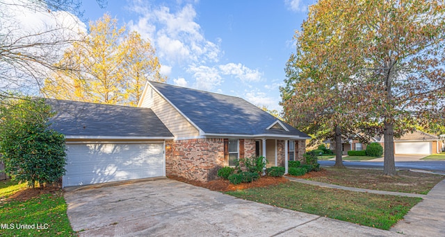 view of front facade with a garage