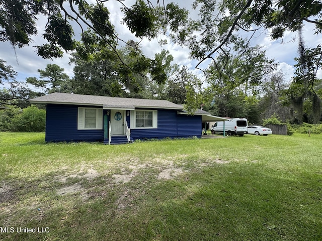 5418 Elder St, Moss Point, MS 39563 - view of front facade with a front yard and entry steps