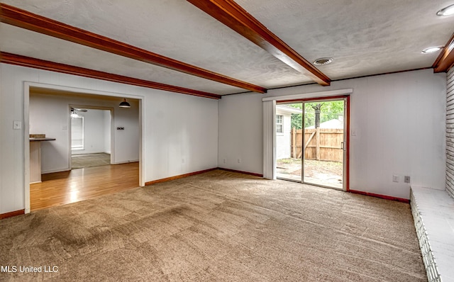 204 Turtle Creek Dr, Brandon, MS 39047 - carpeted spare room with beamed ceiling and baseboards