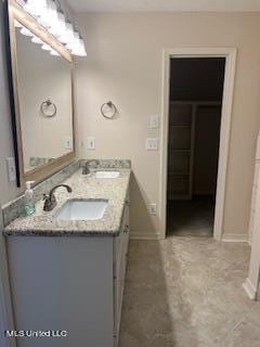 bathroom with vanity