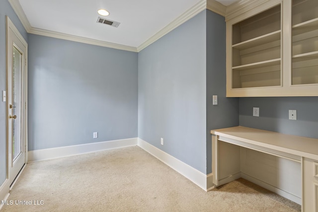 1034 Northpointe Dr, Jackson, MS 39211 - unfurnished room with ornamental molding, light colored carpet, and baseboards