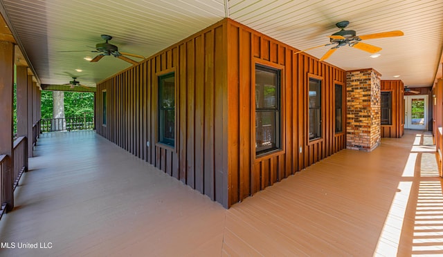 4005 Warriors Trl, Vicksburg, MS 39180 - covered porch with ceiling fan