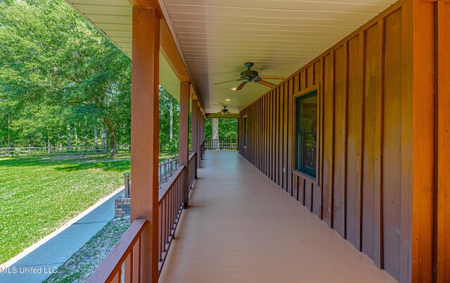 4005 Warriors Trl, Vicksburg, MS 39180 - view of patio / terrace featuring a ceiling fan