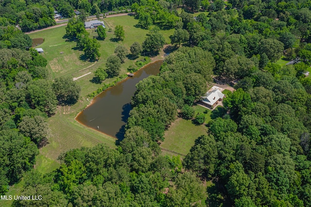 4005 Warriors Trl, Vicksburg, MS 39180 - aerial view of sparsely populated area featuring a large body of water and a heavily wooded area