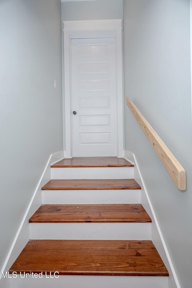 view of stairway