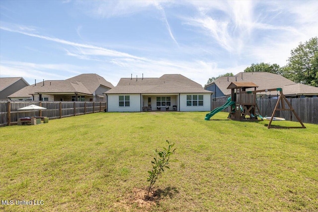 13604 Live Oak Loop, Olive Branch, MS 38654 - back of house with a playground