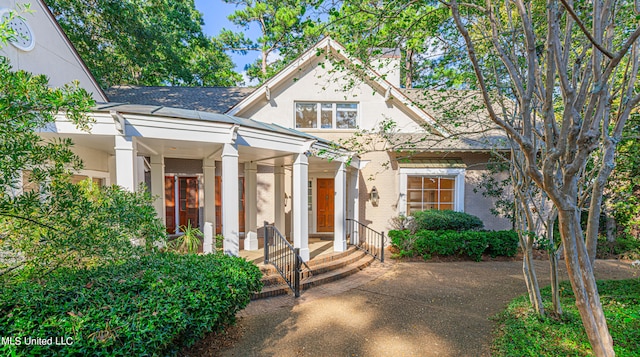 view of front of home with a porch