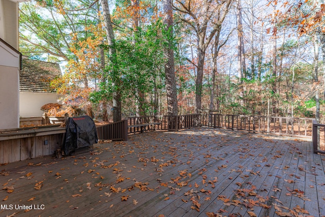 view of wooden deck