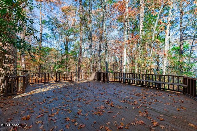 view of wooden deck