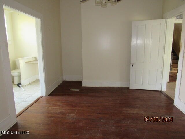 interior space featuring dark hardwood / wood-style flooring