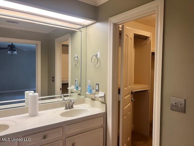 bathroom featuring vanity