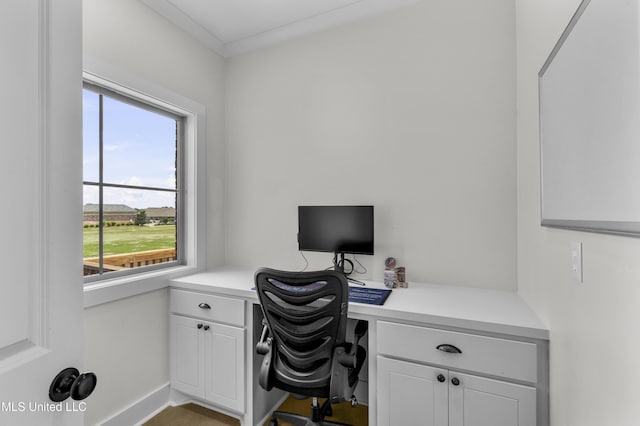 212 Ashbury Cv, Canton, MS 39046 - office space featuring baseboards and built in desk