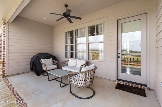 212 Ashbury Cv, Canton, MS 39046 - view of patio / terrace featuring ceiling fan
