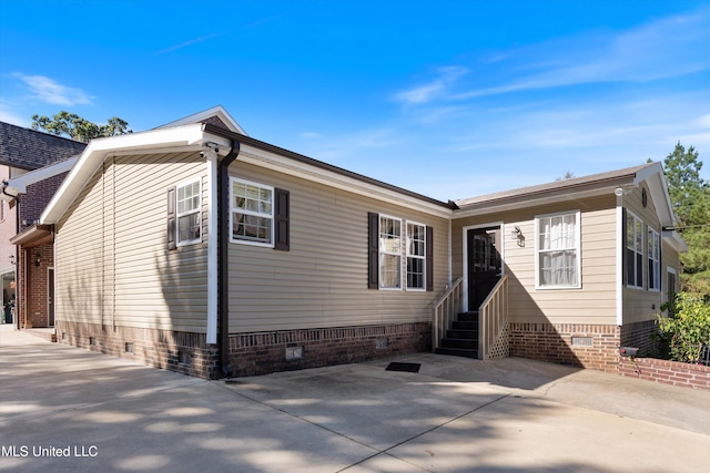 view of front of home with a patio