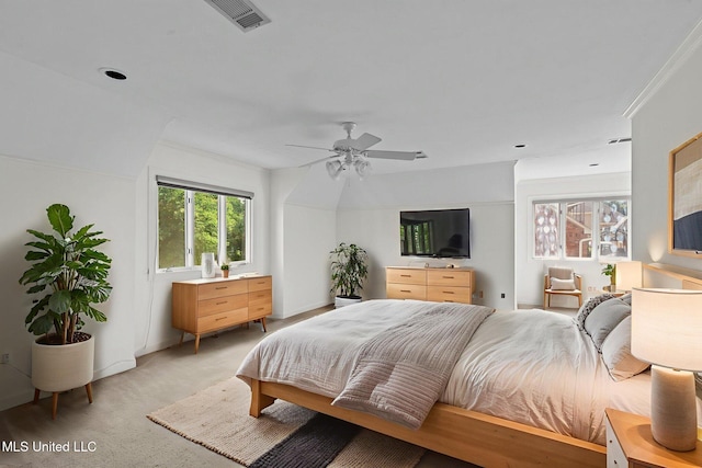 316 Meadow Creek Pl, Jackson, MS 39211 - bedroom featuring a ceiling fan, baseboards, and light carpet