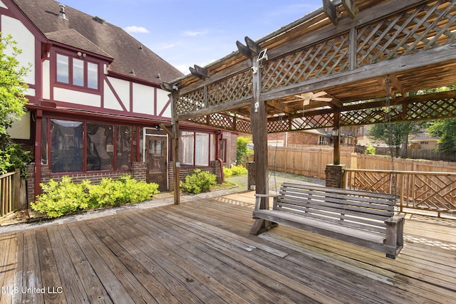 316 Meadow Creek Pl, Jackson, MS 39211 - view of wooden terrace