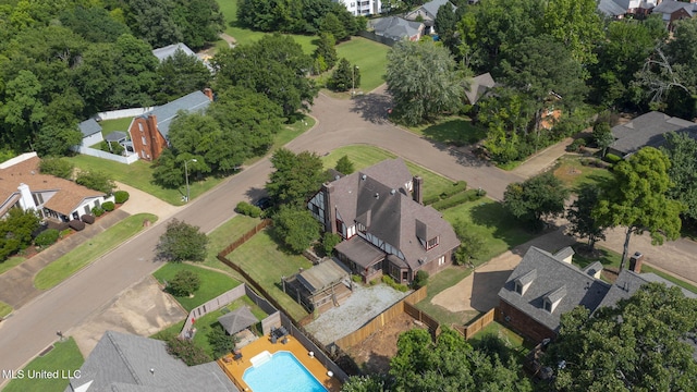 316 Meadow Creek Pl, Jackson, MS 39211 - aerial overview of property's location with nearby suburban area and a pool