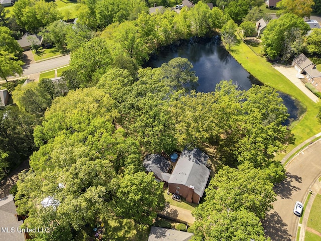 39 Moss Forest Cir, Jackson, MS 39211 - drone / aerial view with a water view