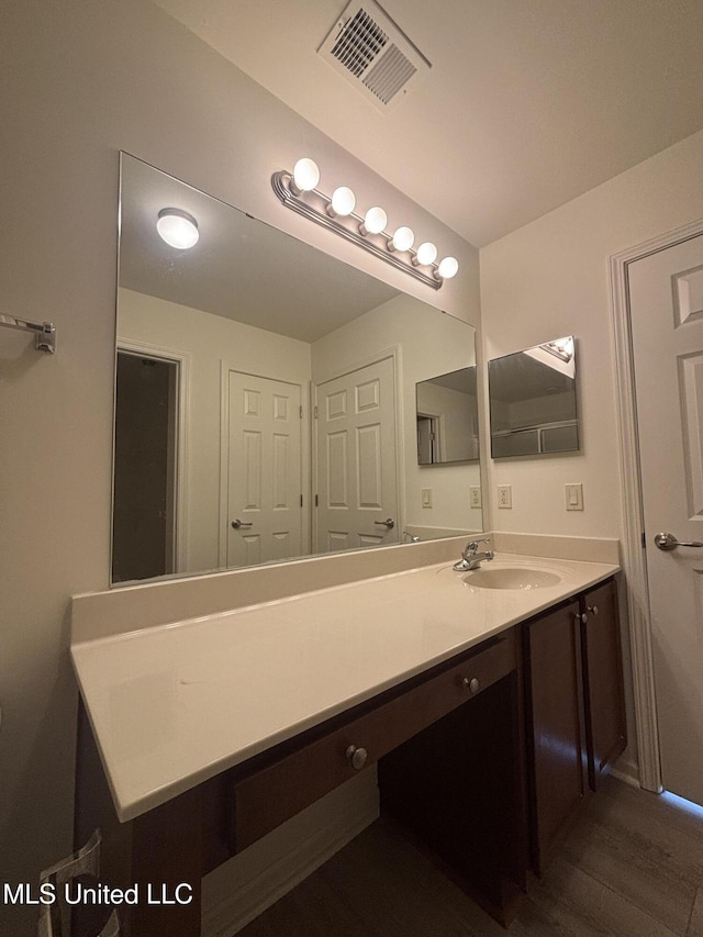8911 Oak Branch Ln, Olive Branch, MS 38654 - bathroom with vanity and wood finished floors