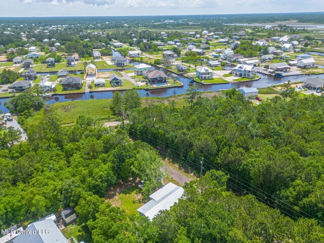 11014 Gannet St, Bay Saint Louis, MS 39520 - aerial view of residential area with a large body of water