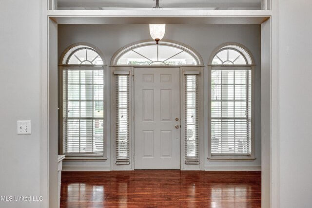 221 Boxwood Cir, Brandon, MS 39047 - foyer entrance with wood finished floors and healthy amount of natural light