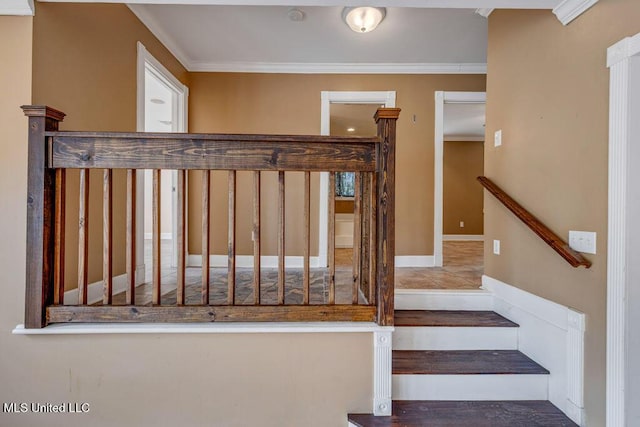 stairway with ornamental molding