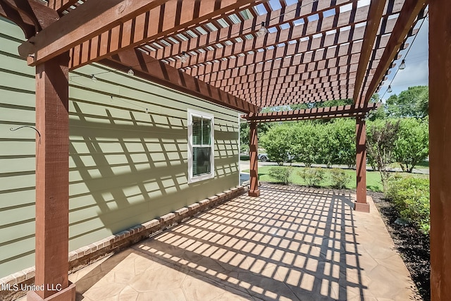 view of patio / terrace with a pergola