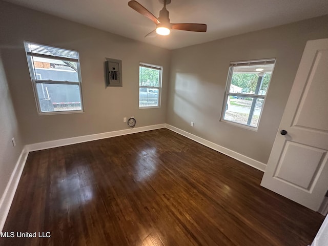 1630 Hollywood Blvd, Biloxi, MS 39531 - spare room featuring ceiling fan and dark wood-style floors