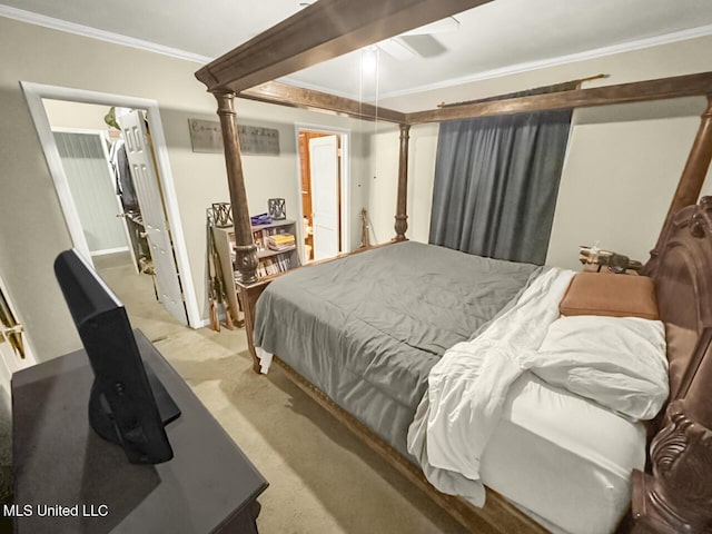 903 Kenwood Ln, Natchez, MS 39120 - carpeted bedroom with crown molding