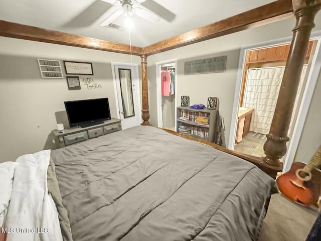 903 Kenwood Ln, Natchez, MS 39120 - bedroom with ensuite bathroom and a closet