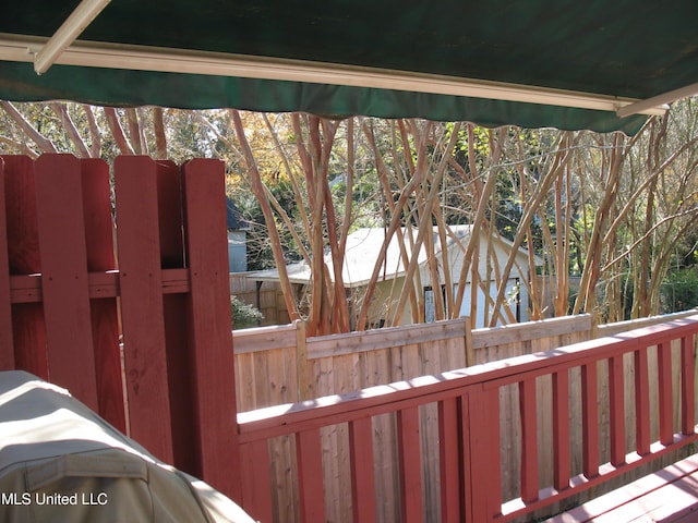 view of wooden terrace