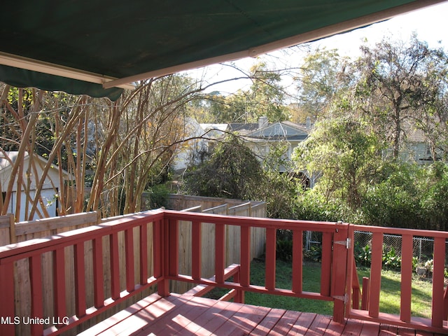 view of wooden terrace