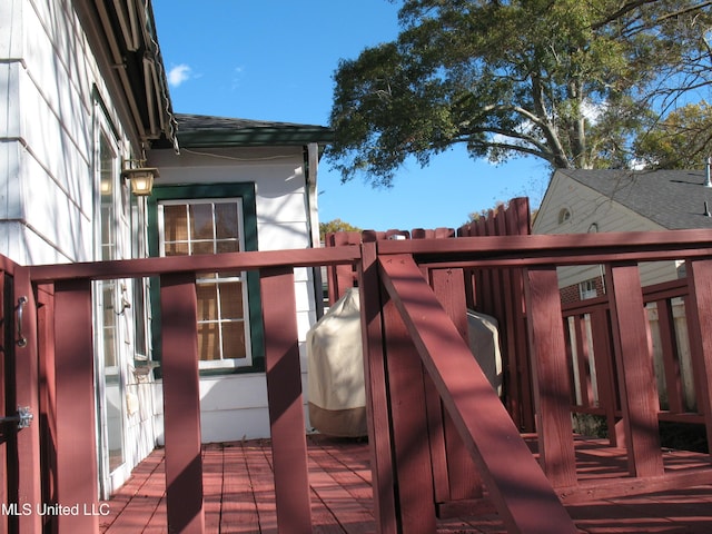 view of wooden terrace