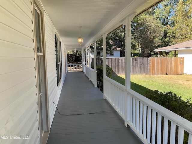 view of patio with covered porch