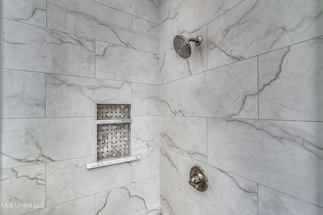 room details featuring tiled shower