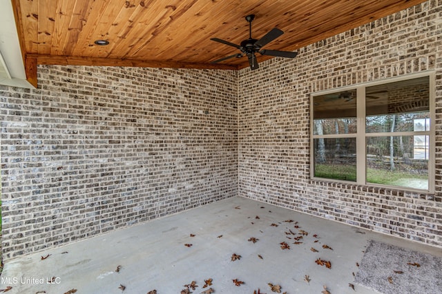 view of patio with ceiling fan