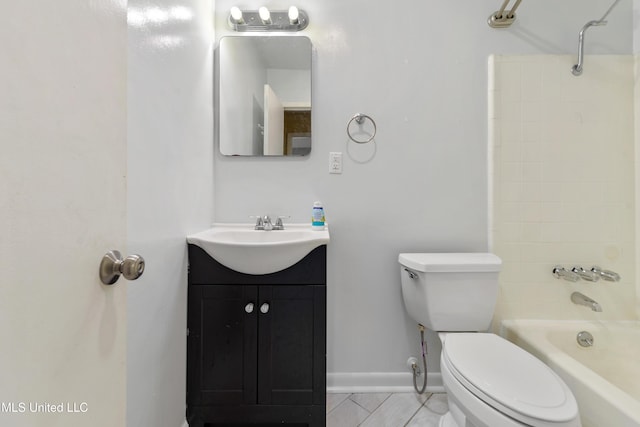 2709 E Angela Cir, Gulfport, MS 39503 - full bathroom with bathing tub / shower combination, tile patterned floors, vanity, and toilet