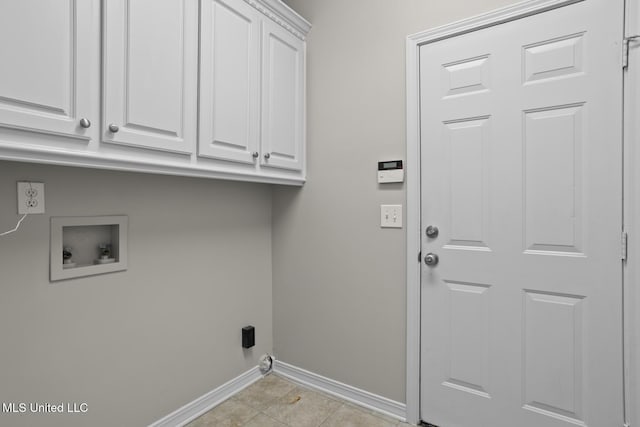 452 Pecan Cir, Brandon, MS 39042 - laundry room with hookup for a washing machine, cabinet space, and light tile patterned flooring