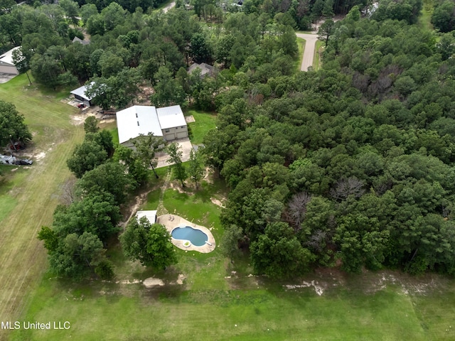 904 Northwood Cir, Brandon, MS 39047 - aerial view featuring a wooded view