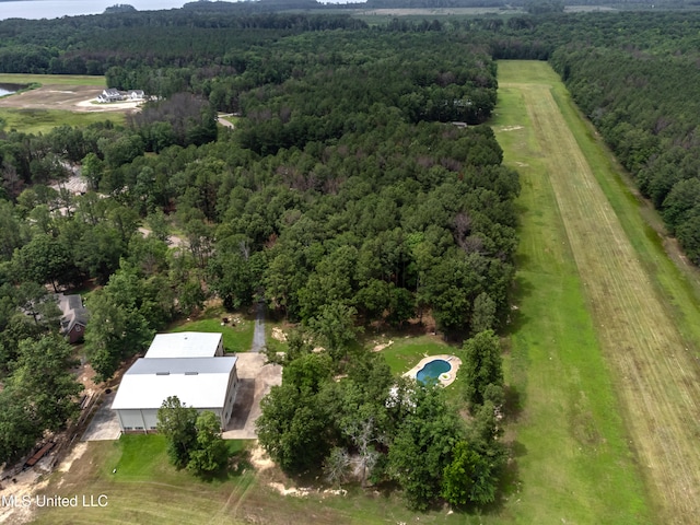 bird's eye view featuring a rural view