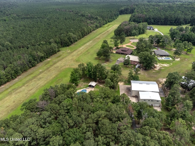 904 Northwood Cir, Brandon, MS 39047 - drone / aerial view featuring a rural view and a forest view
