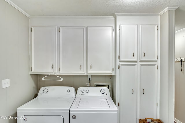 1597 Old Lake Rd, Brandon, MS 39042 - washroom featuring cabinet space, separate washer and dryer, and crown molding