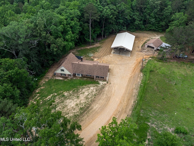 1597 Old Lake Rd, Brandon, MS 39042 - aerial view of property's location featuring a forest