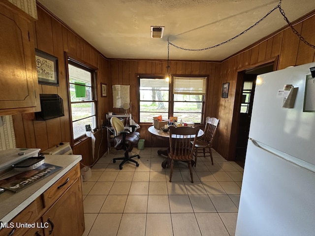 4513 Lawrence Hazel Rd, Lawrence, MS 39336 - dining space featuring wooden walls and light tile patterned floors