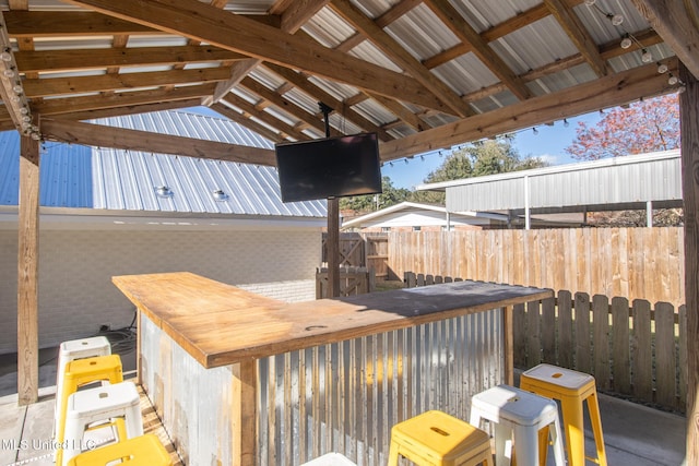 deck featuring a gazebo