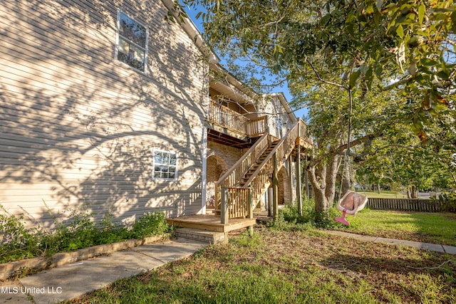 exterior space with a lawn