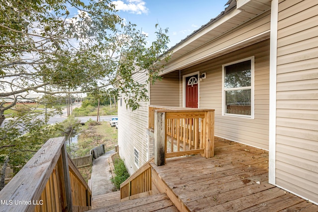 view of wooden deck
